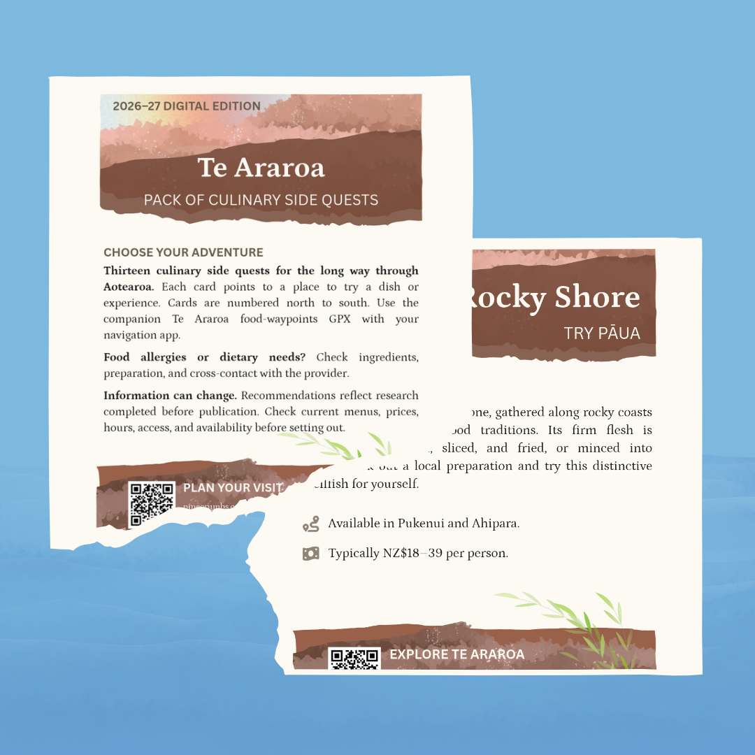 Te Araroa Culinary Side Quests, 2026–27 Digital Edition